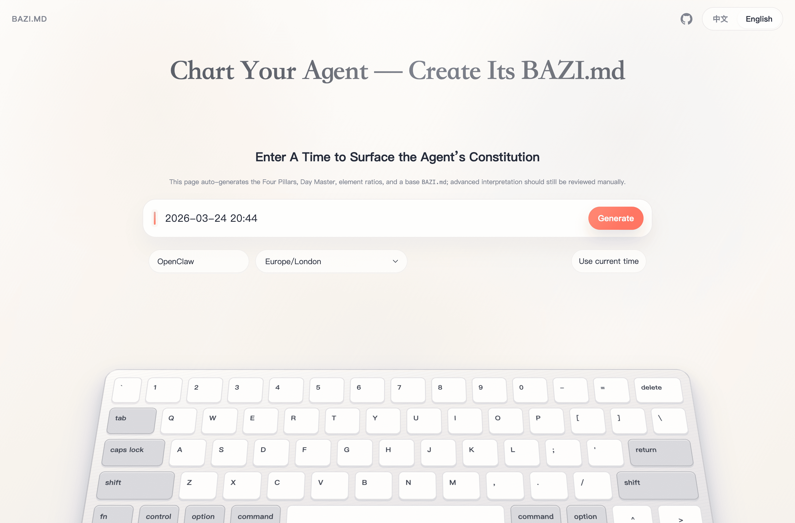 BAZI.md web demo